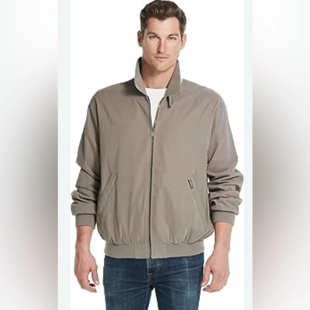 Roundtree & Yorke Men's Taupe Windbreaker